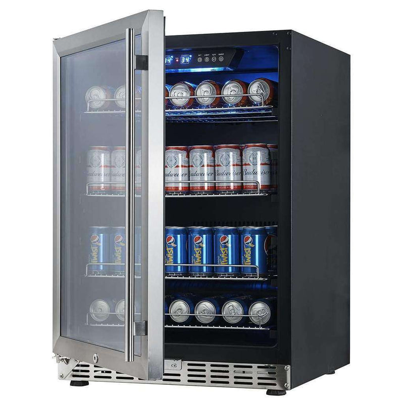 KBUSF54B 24 inch Beverage Refrigerator | Triple Glassdoor With Two Low-E