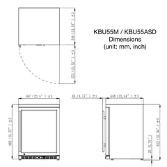 KBU55ASD 24 Inch Outdoor Beer Fridge Cooler Stainless Steel