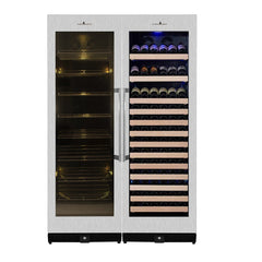 KBU170BW2 72" Large Wine And Beverage Cooler Drinks Combo With Clear Door