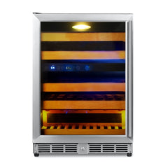 KBU50DX 44 Bottles 24 inch Under Counter Dual Zone Wine Cooler