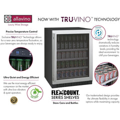 Allavino 24" Wide FlexCount II Tru-Vino Stainless Steel Right Hinge Beverage Center (VSBC24-SR20)