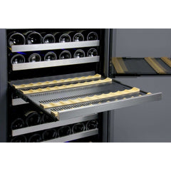 Allavino  FlexCount II Tru-Vino 128 Bottle Single Zone Stainless Steel Left Hinge Wine Fridge VSWR128-1SL20