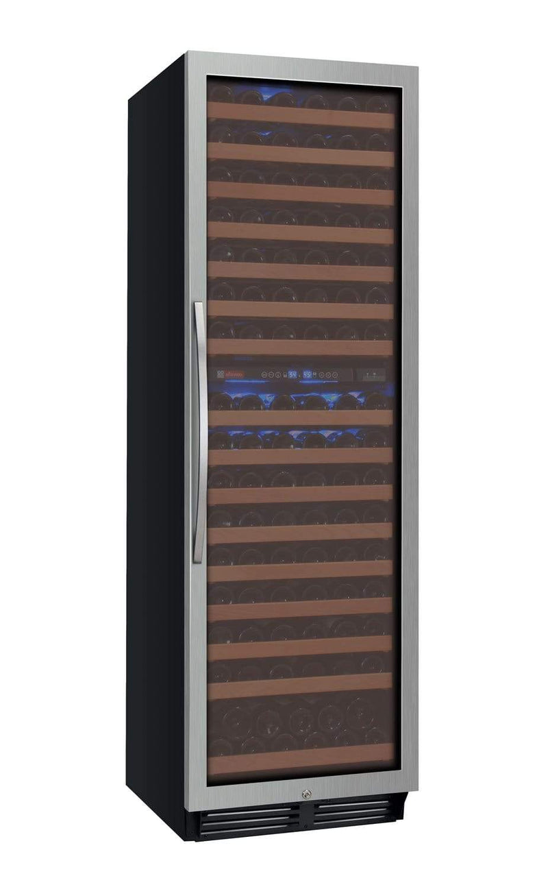 Allavino  FlexCount Classic II Tru-Vino 172 Bottle Dual Zone Stainless Steel Right Hinge Wine Refrigerator YHWR172-2SR20