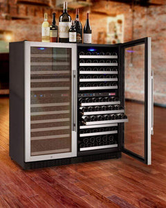 Allavino FlexCount II Tru-Vino 242 Bottle Four Zone Stainless Steel Wine Fridge 2X-VSWR121-2S20