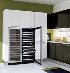 Allavino II Tru-Vino 249 Bottle Three Zone Stainless Steel Wine Refrigerator 3Z-VSWR2128-S20