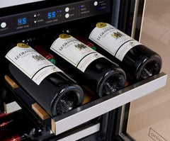 Allavino FlexCount II Tru-Vino 30 Bottle/88 Can Three Zone Stainless Steel Beverage/Wine Fridge 3Z-VSWB15-3S20