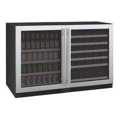 Allavino  FlexCount II Tru-Vino 56 Bottle/154 Can Dual Zone Stainless Steel Beverage/Wine Fridge 3Z-VSWB24-2S20