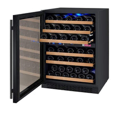 Allavino FlexCount II Tru-Vino 56 Bottle Dual Zone Black Left Hinge Wine Fridge VSWR56-2BL20