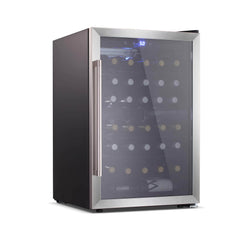 Antarctic Star 36 Bottle Wine Cooler Compressor Digital Freestanding Door Black Glass