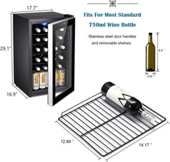 Antarctic Star 24 Bottle Wine Cooler Small Wine Cellar  Digital Freestanding